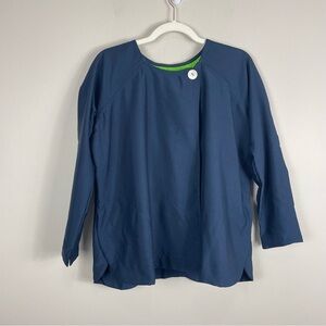 Gretchen Scott Designs Womens XS Curve Jacket Boarding School Blue Nautical